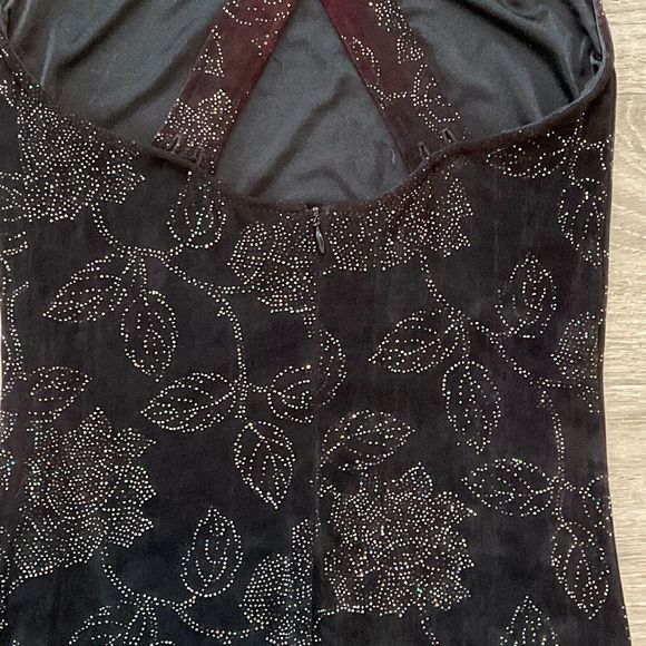 CACHE Vintage Evening Gown Made in USA Prom Dress‎ Gold Label Black Size Small - Picture 8 of 10